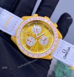 2022 New! Replica Swatch x Omega Mission to SUN Watch Bioceramic lemon case